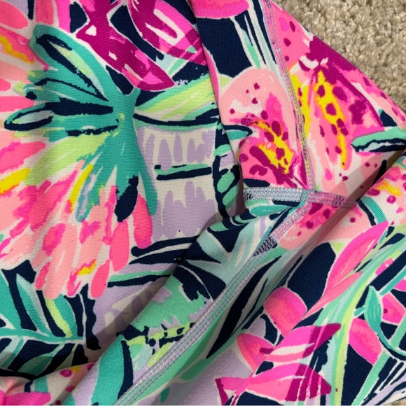 Lilly Pulitzer Anika Weekender Cropped Legging Multi Slathouse Soirée Size Med - Picture 2 of 3